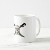 Pirate (Crâne) - Mug blanc classique de 11 oz (Devant droit)