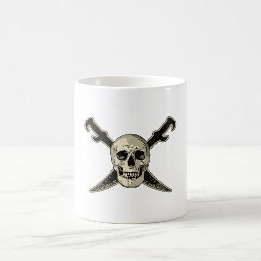 Pirate (Crâne) - Mug blanc classique de 11 oz (Centre)