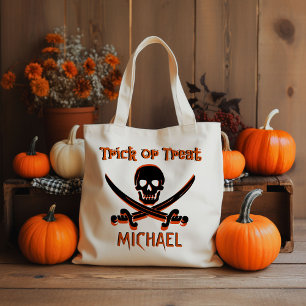 Pirate Crâne Nom personnalisé Trace ou sac de trai