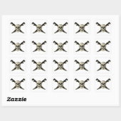 Pirate (Crâne) - Stickers Carrés, brillant (Feuille)