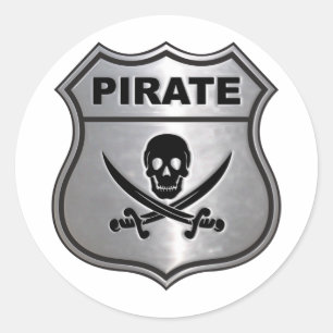 Pirate Crest Ronde Sticker