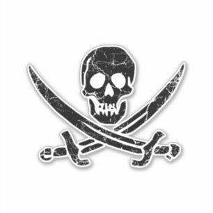 Pirate Cross Sticker