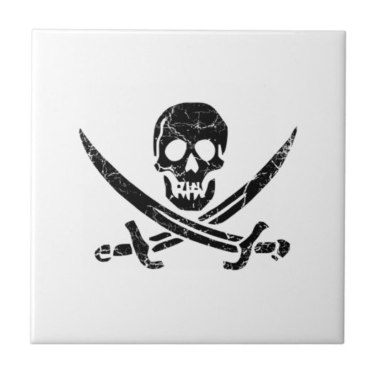 Pirate Cross Tegeltje (Voorkant)