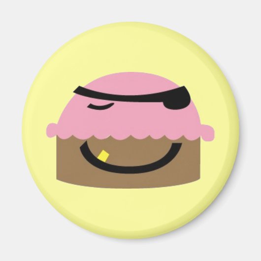 Pirate Cupcake Magneet (Voorkant)