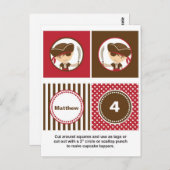 Pirate Cupcake Toppers Briefkaart (Voorkant / Achterkant)