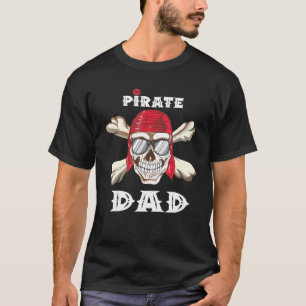 Pirate dad buccaneer zonnebrillen familie schedel t-shirt