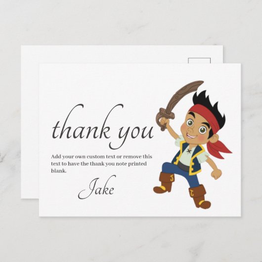 Pirate Dank u Briefkaart (Voorkant / Achterkant)