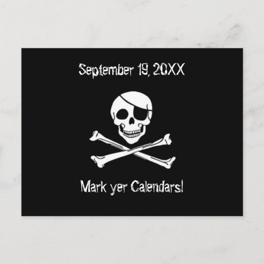 Pirate Day Party Invitation Carte postale (Devant)