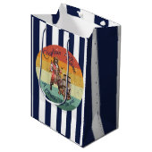 Pirate de fête anniversaire moyen Cadeau sac (Devant Angle)
