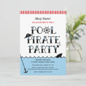 Pirate de la piscine Invitation d'anniversaire (Debout devant)