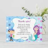 Pirate de sirène sous le carte de remerciements de (Debout devant)