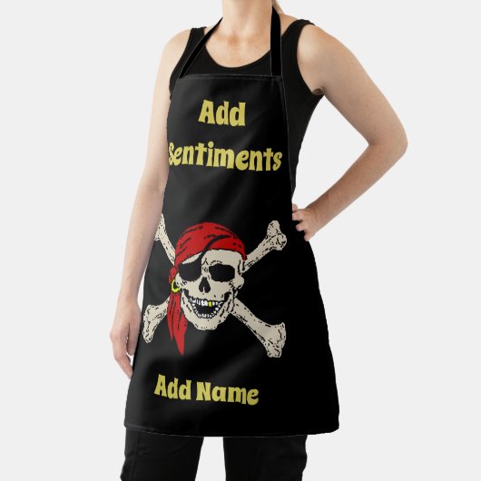 Pirate Design modifier & ajouter du texte, tablier (Insitu)
