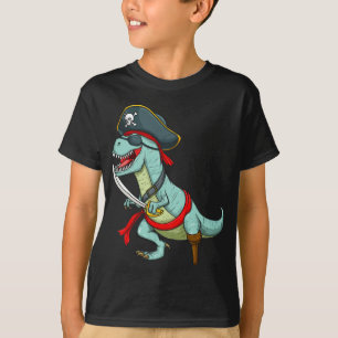 Pirate Dinosaur T Rex Funny Tyrannosaurus T-shirt