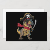 Pirate Dinosaurus T-Rex Grappig Halloween kostuum Kaart (Voorkant / Achterkant)