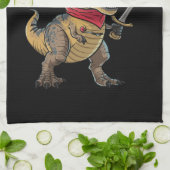 Pirate Dinosaurus T-Rex Grappig Halloween kostuum Theedoek (Gevouwen)