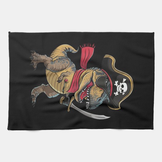 Pirate Dinosaurus T-Rex Grappig Halloween kostuum Theedoek (Horizontaal)