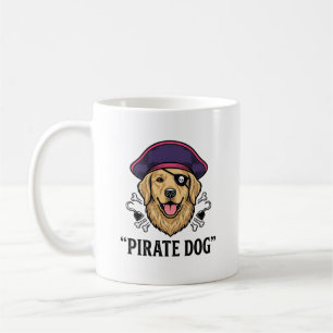Pirate Dog Vintage Gravure Shirt Ontwerp_1 Koffiemok