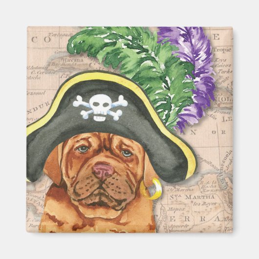 Pirate Dogue de Bordeaux Magnet (Devant)