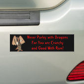 Pirate Dragon Bumpersticker (Op auto)