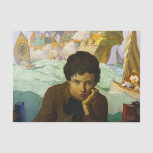 “Pirate Dreams” door NC Wyeth Tissuepapier (Voorkant)