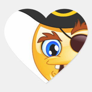 pirate emoji hart sticker