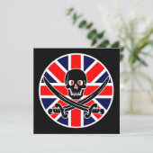 pirate engelse vlag kaart (Staand voorkant)