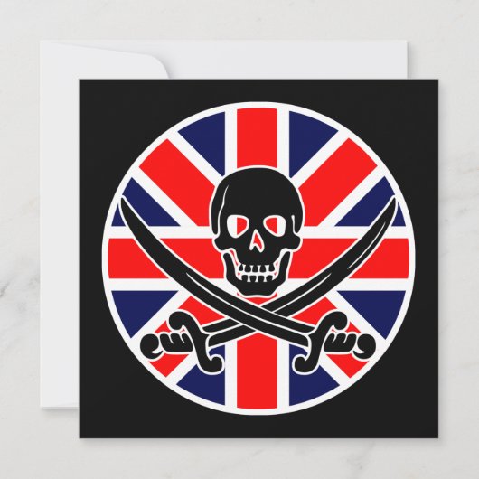 pirate engelse vlag kaart (Voorkant)