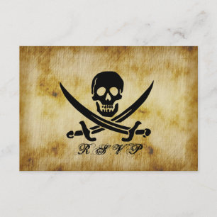 Pirate épousant la carte de réponse de RSVP