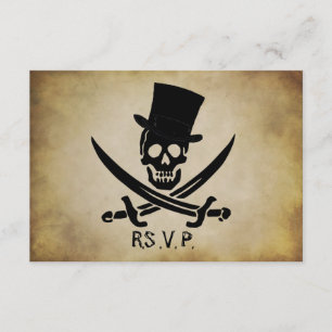 Pirate épousant la carte de réponse de RSVP