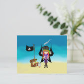 Pirate Faery avec carte postale au trésor (Debout devant)