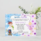 Pirate Fairy Birthday Invitation Kaart (Staand voorkant)