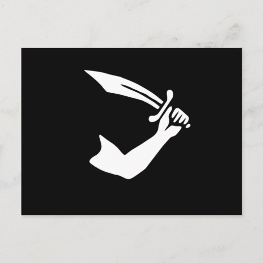 Pirate Flag Arm met Sword Thomas Tew Briefkaart (Voorkant)