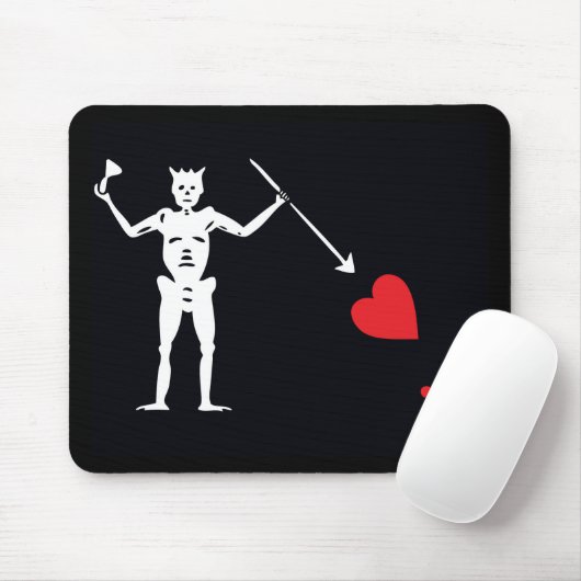 Pirate Flag Blackbeard Edward Teach Muismat (Met muis)