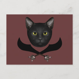 Pirate Flag Cat Briefkaart
