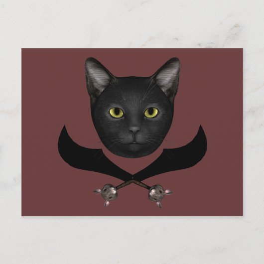 Pirate Flag Cat Briefkaart (Voorkant)