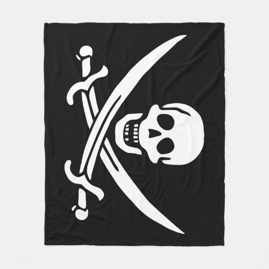 Pirate Flag Fleece Deken (Voorkant)