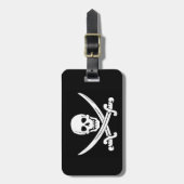 Pirate Flag Jolly Roger Baggage Label Bagagelabel (Voorkant verticaal)