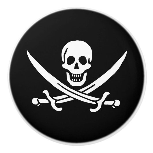 Pirate Flag Keramische Knop (Voorkant)