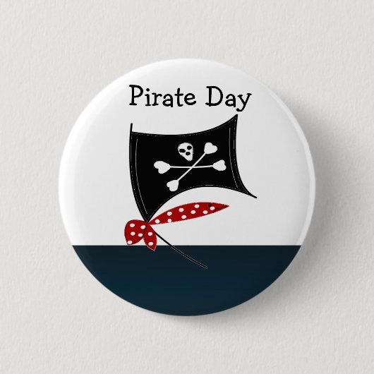 Pirate Flag met Crossbones Ronde Button 5,7 Cm (Voorkant)