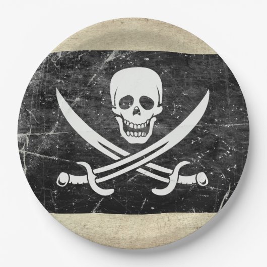 Pirate Flag Neverland Paper Borden Papieren Bordje (Voorkant)