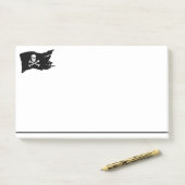 Pirate Flag Post merkt op Post-it® Notes (Op bureau)