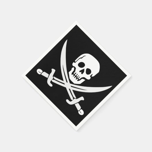 PIRATE FLAG SCHEDEL CROSSBONES PAPIEREN SERVETTEN (Hoek)