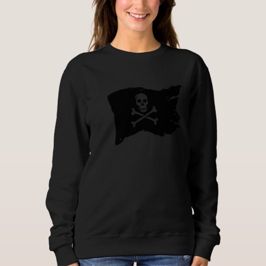 Pirate Flag Skull & Bones Blackout Hidden Silhouet Trui (Voorkant)