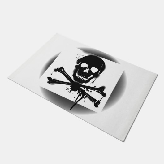 Pirate Flag Skull en Crossbones Jolly Roger Deurmat (Schuin)