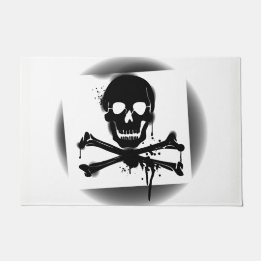 Pirate Flag Skull en Crossbones Jolly Roger Deurmat (Voorkant)