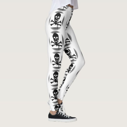 Pirate Flag Skull en Crossbones Jolly Roger Leggings (Rechts)