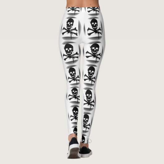 Pirate Flag Skull en Crossbones Jolly Roger Leggings (Achterkant)