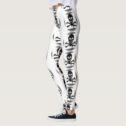 Pirate Flag Skull en Crossbones Jolly Roger Leggings (Links)