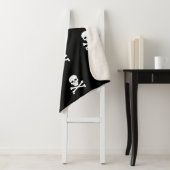 Pirate Flag Skull en Crossbones Jolly Roger Sherpa Deken (In situ)