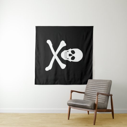 Pirate Flag (Skull en Crossbones) (Jolly Roger) Wandkleed (In Situ (horizontaal))